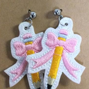 Bow-wrapped Pencil Earrings