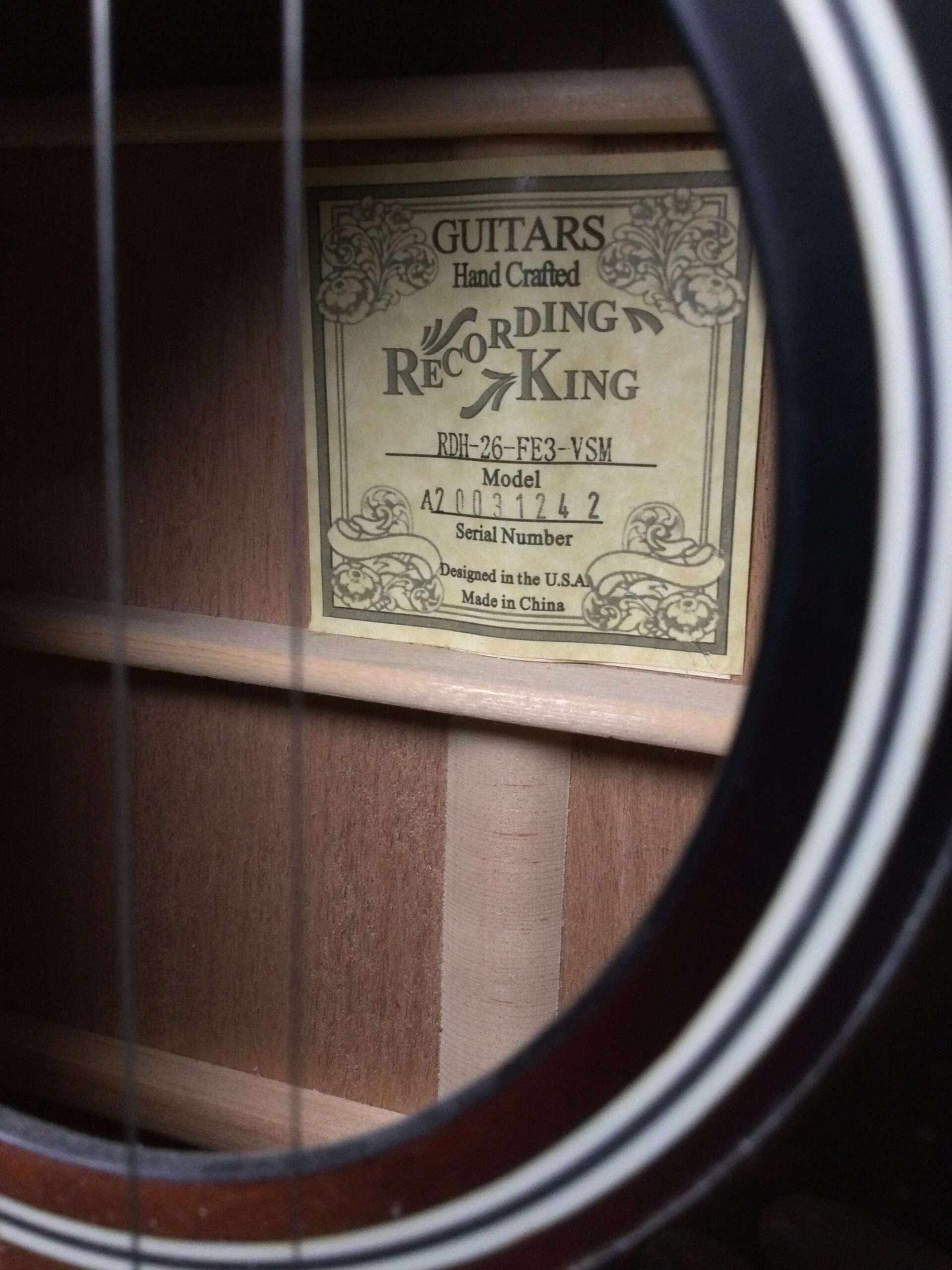 Recording King Limited Edition RDH-26-FE3-VSM Acoustic