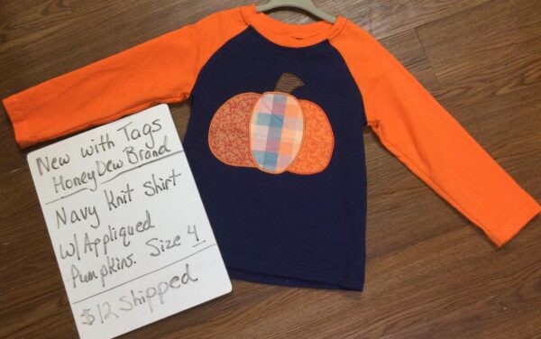 Boy's Pumpkin Scrapbook Tee