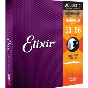 Elixir Nanoweb 13|56 Phosphor Bronze Acoustic Guitar Strings