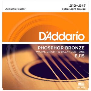 D'Addario Phosphor Bronze Extra Light Gauge Guitar Strings