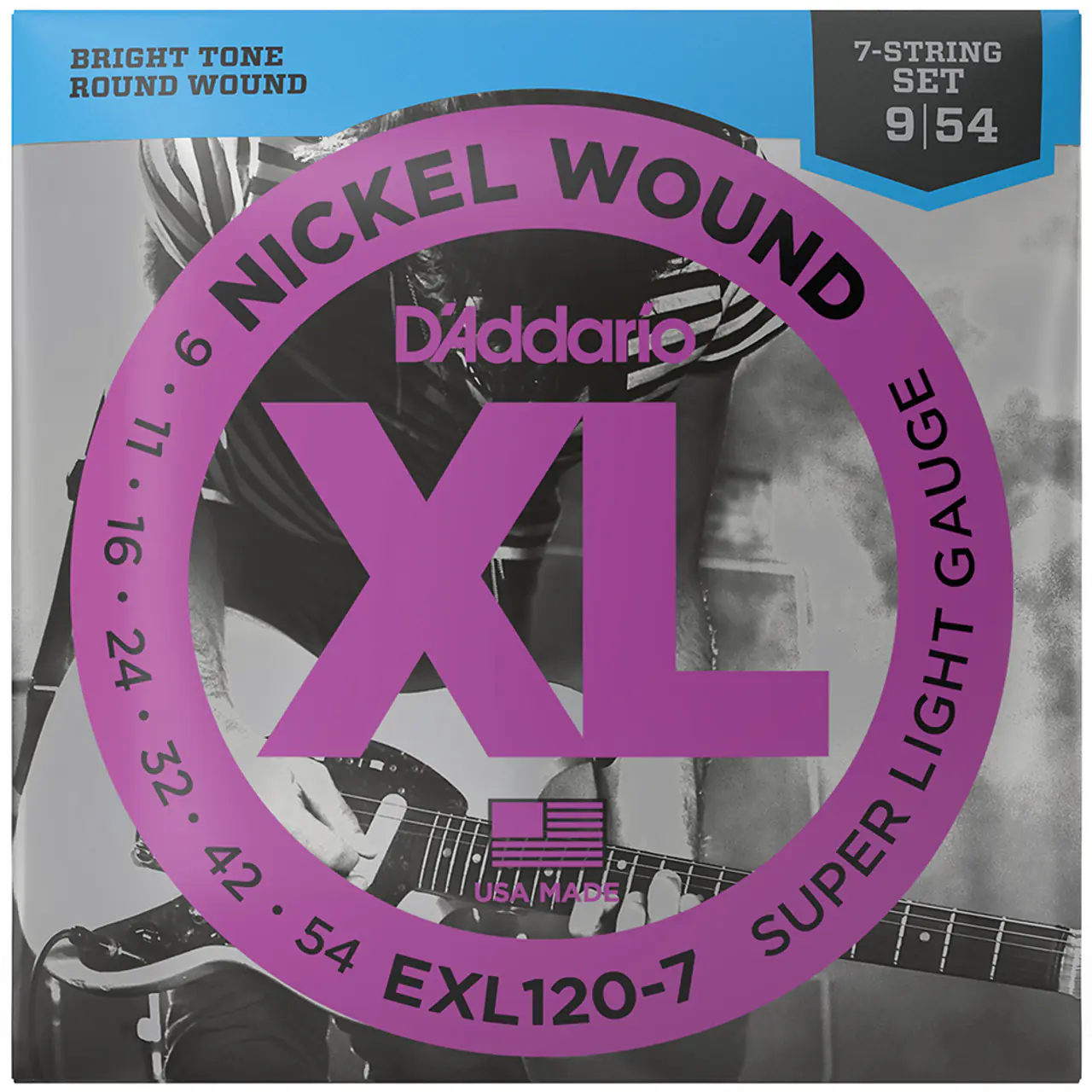 D'Addario XL Nickel-Wound 9|54 Electric Guitar Strings
