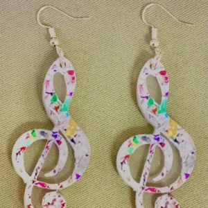Colorful Treble Clef Earrings