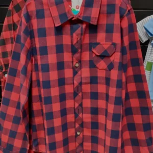 Boy's Red Check Button-up Shirt