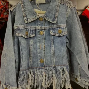 Girl's Distressed Jean Jacket