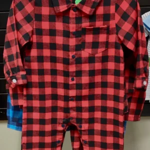 Boy's Red Check Pjs