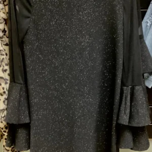 Girl's Black Glitter Formal Dress