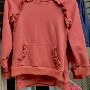 Girl's Rust Hoodie & Floral Pants Set