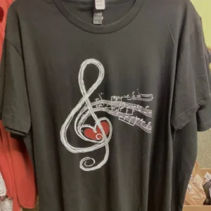 Women's Heart Treble Clef Tee