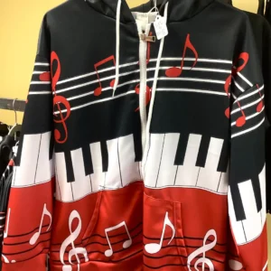 Red Sheet Music Hoodie