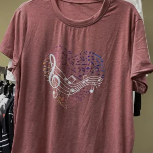 Pink Music Heart Tee