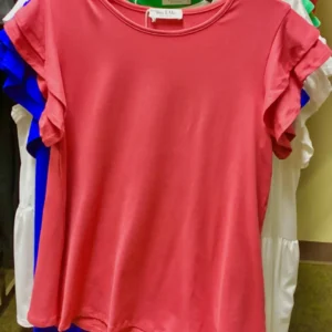 Women's Pink Ruffled Blouse