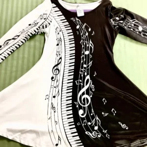 Girl's Longsleeved Piano Dress