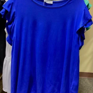 Cobalt Ruffled Blouse