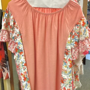 Women's Floral Ruffle Blouse